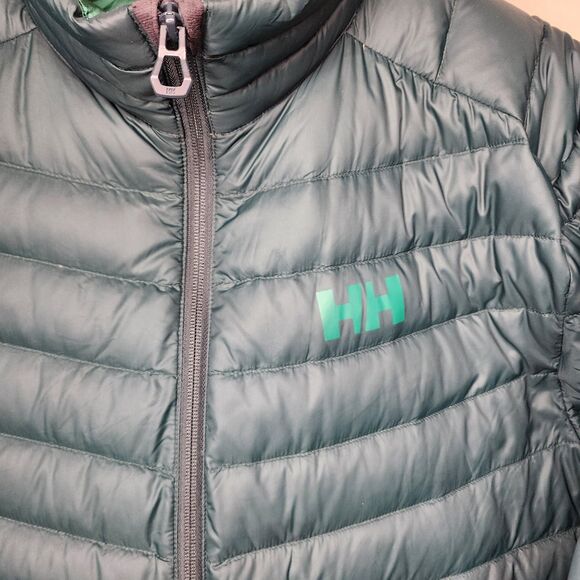 Helly Hansen Verglas Down Puffer Jacket Womens Large Green Gorpcore Ski Hiking - Picture 14 of 15